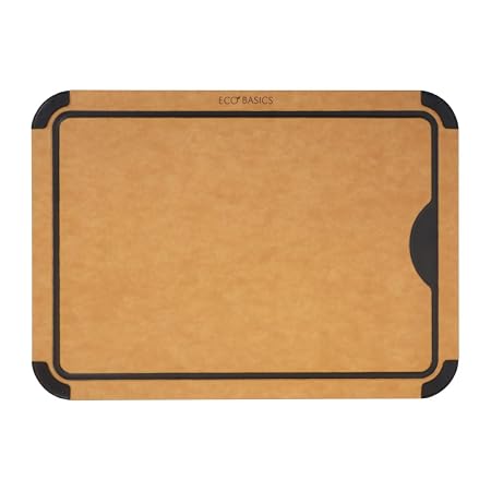 Eco Basics Carving Board with Juice Groove Natural - Large (44 x 32.5 x 0.6 cm)