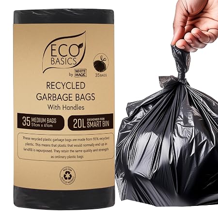 Recycled Garbage Bin Bags 20L - 35Bags/Roll