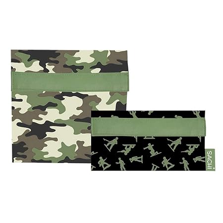 LUNCH POCKETS SET 2 CAMO GREEN