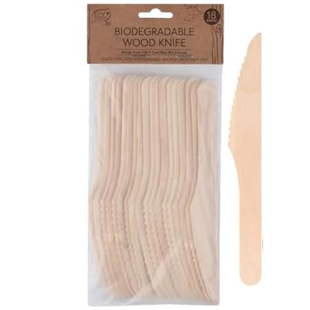 Eco Basics Biodegradable Wood Knife - 18pcs