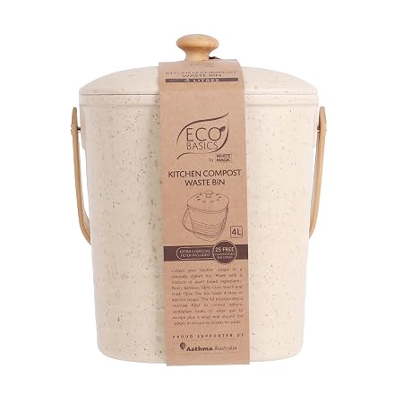 Eco Basics Compost Kitchen Waste Bin - 4L - Pebble