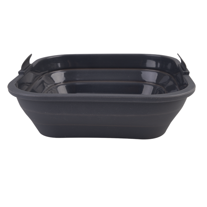 SQUARE COLLAPSIBLE BASKET 22 X 22CM CHARCOAL