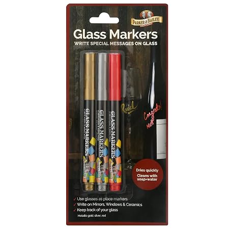 Parker & Bailey Glass Markers (Set Of 3)