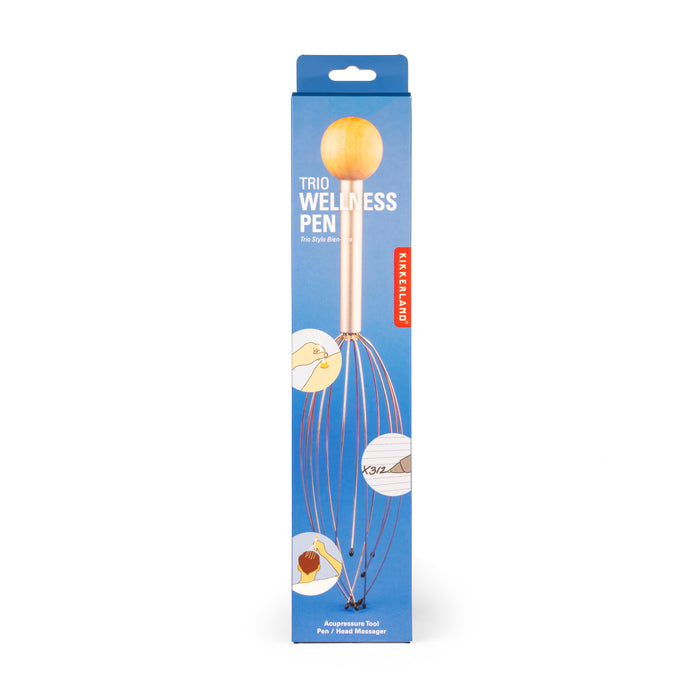 Kikkerland Trio Wellness Pen Natural & Silver