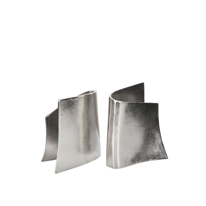 Grand Designs Arden Bookends Raw Nickle