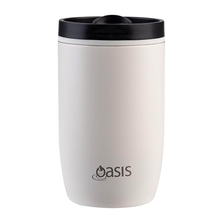 S/S D/WALL INS. TRAVEL CUP W/LEAK-PROOF SLIDE LID 300ML ALABASTER