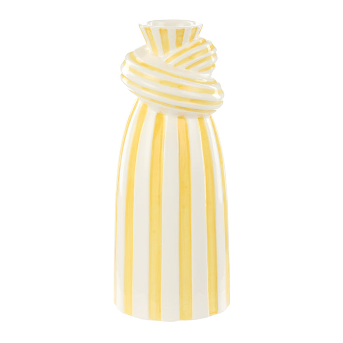Emporium Lulu Collection Twist Stripe Vase Yellow