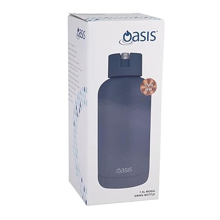 CERAMIC LINED S/S T/WALL INS. DRINK BOTTLE 1.5L INDIGO