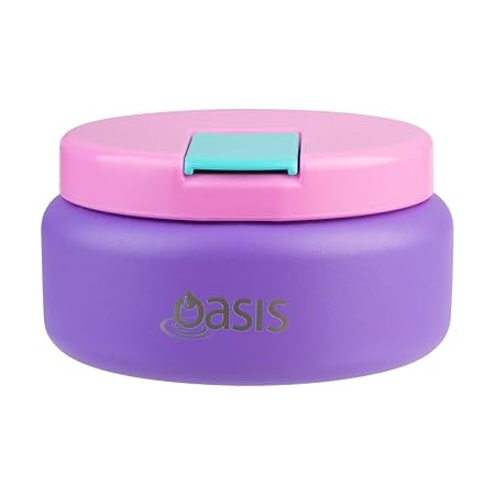 S/S D/WALL INS. FOOD FLASK W/QUICK RELEASE LID 230ML MERMAID PURPLE