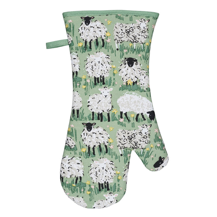 Ulster Weavers Woolly Sheep Oven Glove Green