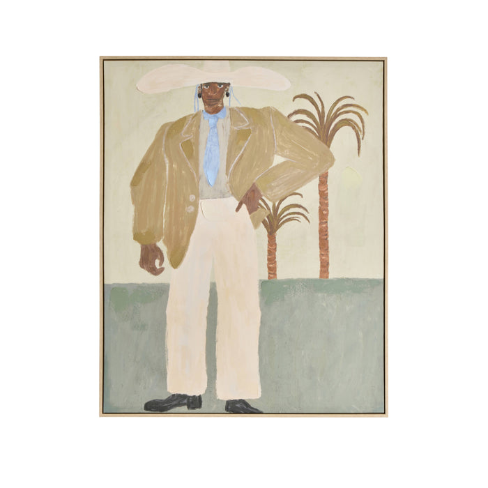 Amalfi Western Palm Wall Art Soft Multi-Coloured