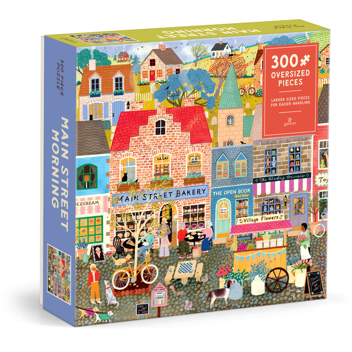 Galison Main Street Morning Puzzle - 300pc Multi-Coloured