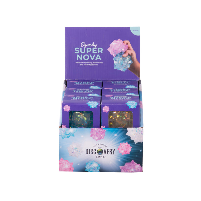 Discovery Zone Squishy Supernova CDU 12pcs/4 Assorted