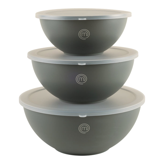 MasterChef Sage Gadgetra 3pc Mixing Bowl Set Sage