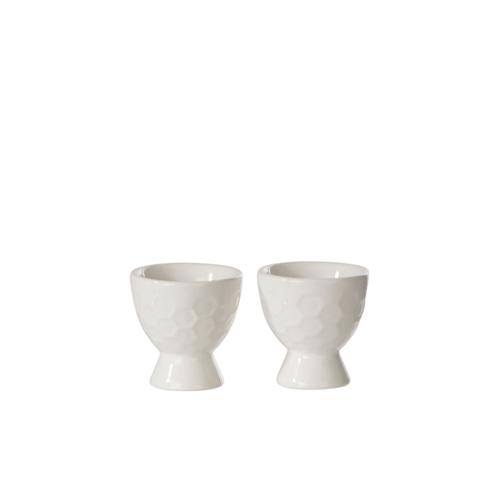 Davis & Waddell Wildflower & Hive Egg Cups 2pcs Set White