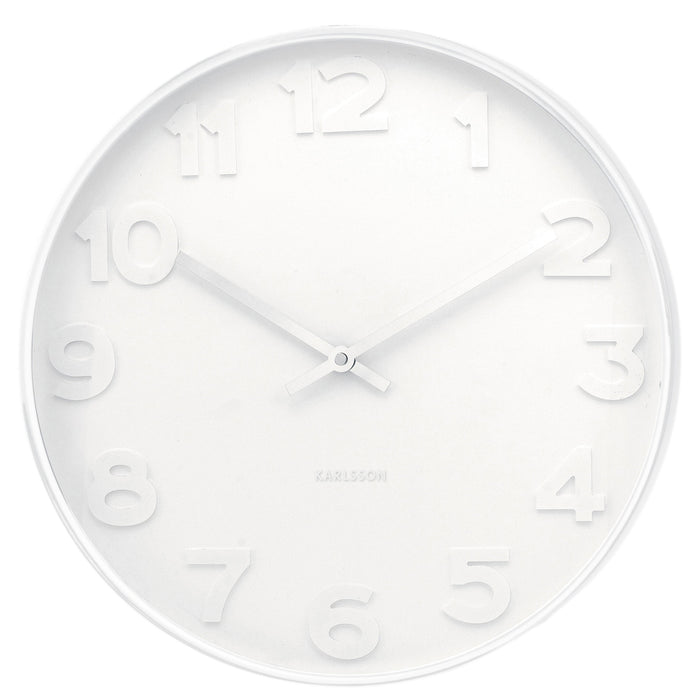Karlsson Mr White Wall Clock White 51x51x7cm