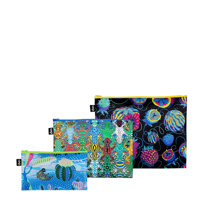 LOQI Sam Wilde Zip Pockets 3pcs Set Multi-Coloured