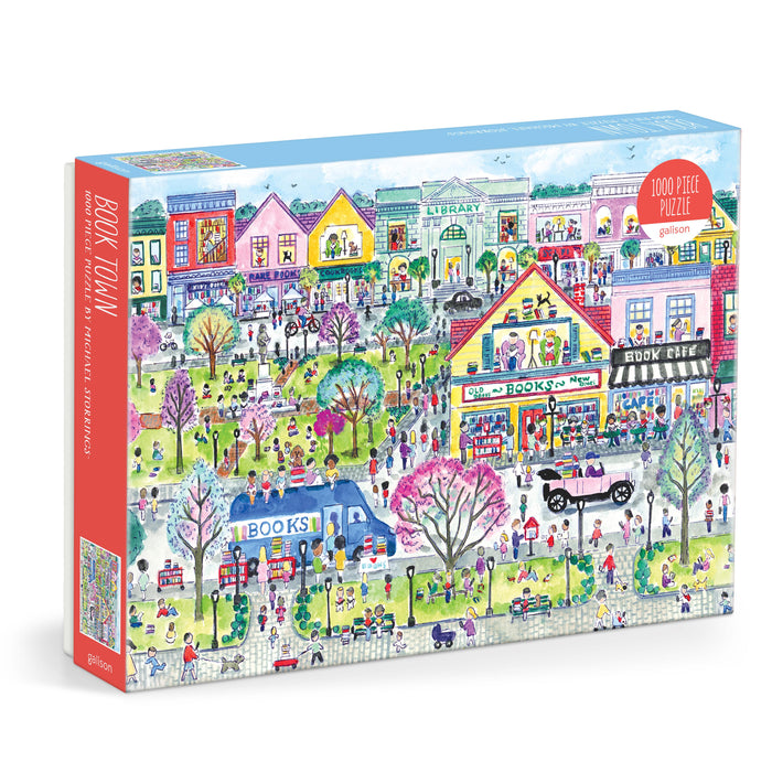 Galison Storrings Book Town Puzzle - 1000pc Multi-Coloured