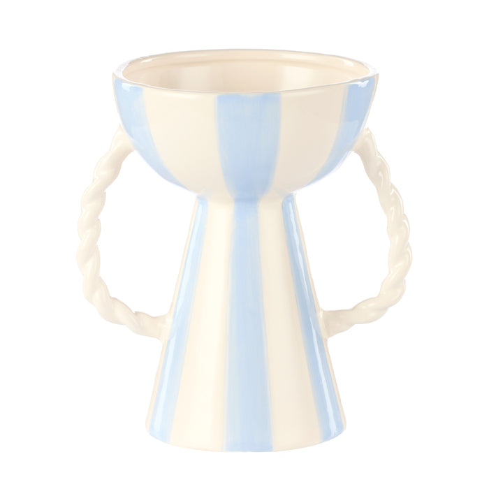 Emporium Lulu Collection Stripe Vase Blue