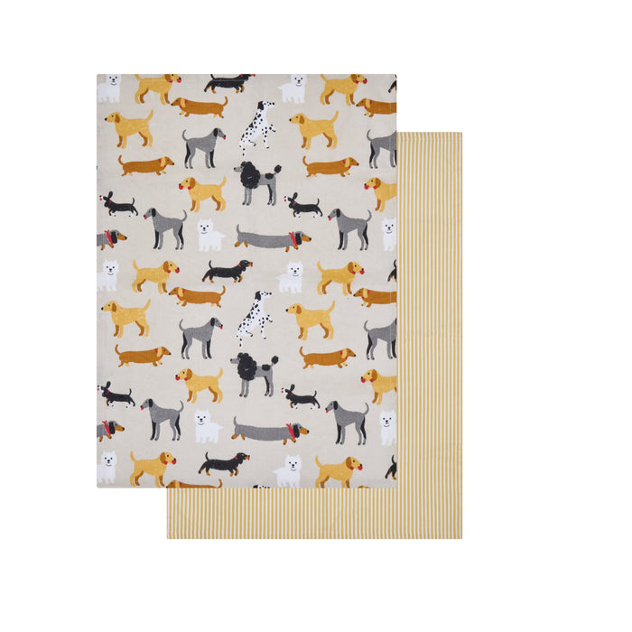 Davis & Waddell Pawfect Tea Towel 2pcs Set Multi-Coloured