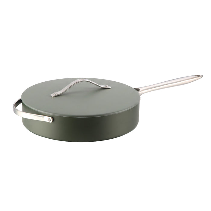 MasterChef Sage Elementa Saute Pan with Lid Sage & Cream