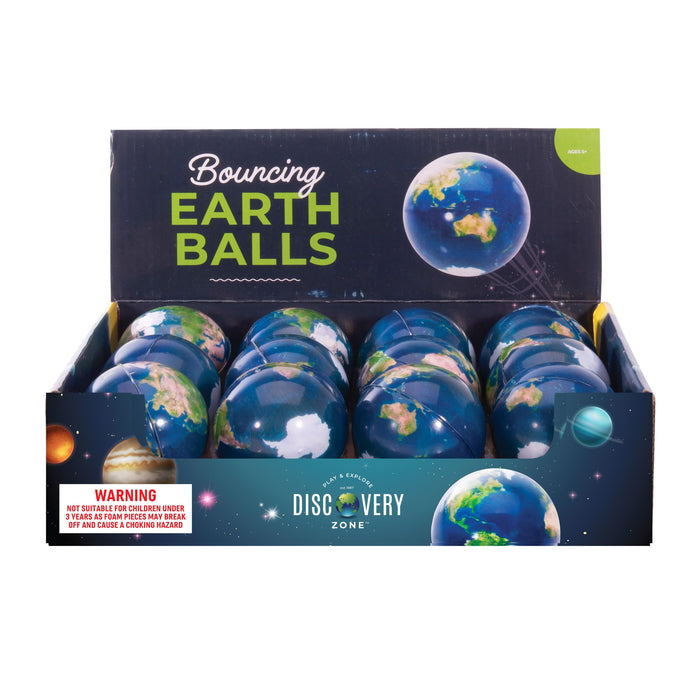 Discovery Zone Bouncing Earth Ball CDU 12pcs Multi-Coloured