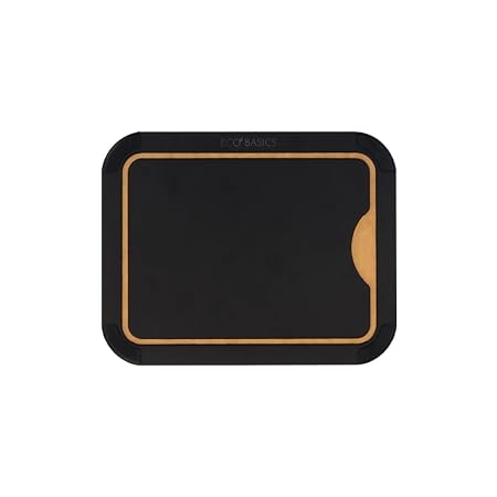 Eco Basics Carving Board with Juice Groove Black - Small (30 x 23.5 x 0.6 cm)