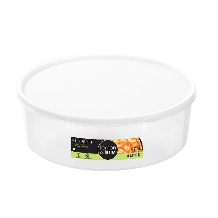Lemon & Lime KEEP FRESH STACKABLE FOOD STORER 4L ROUND 28X27X8.5CM