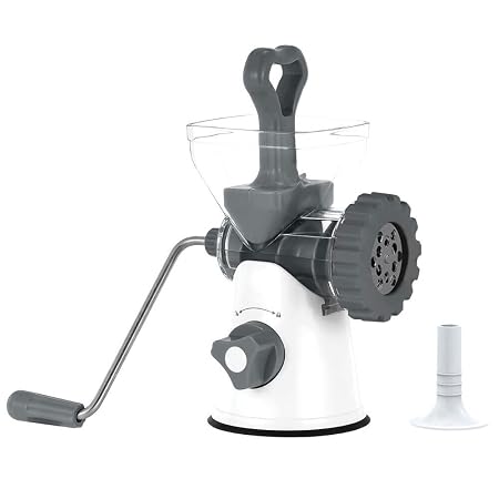 MEAT MINCER W/SUCTION BASE WHITE/GREY