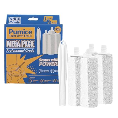 White Magic Pumice Toilet Bowl Eraser Replaceable