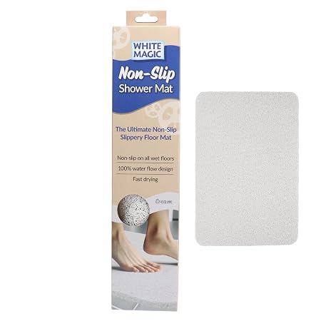 White Magic Non-Slip Shower Mat Regular Cream