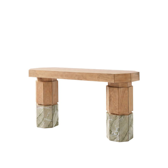 Grand Designs Renly Console Natural & Green