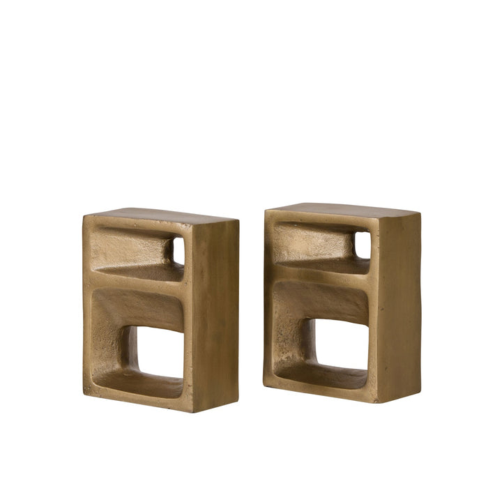 Grand Designs Cubis Bookends Gold