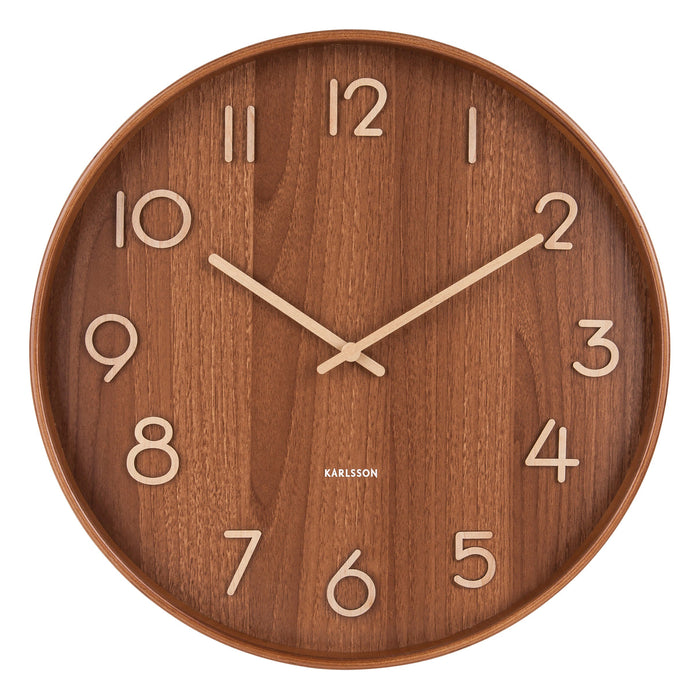 Karlsson Basswood Wall Clock Brown