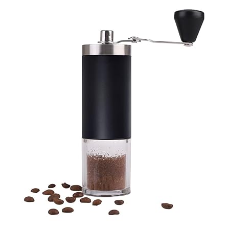 S/S HAND COFFEE GRINDER W/CERAMIC BURR BLACK
