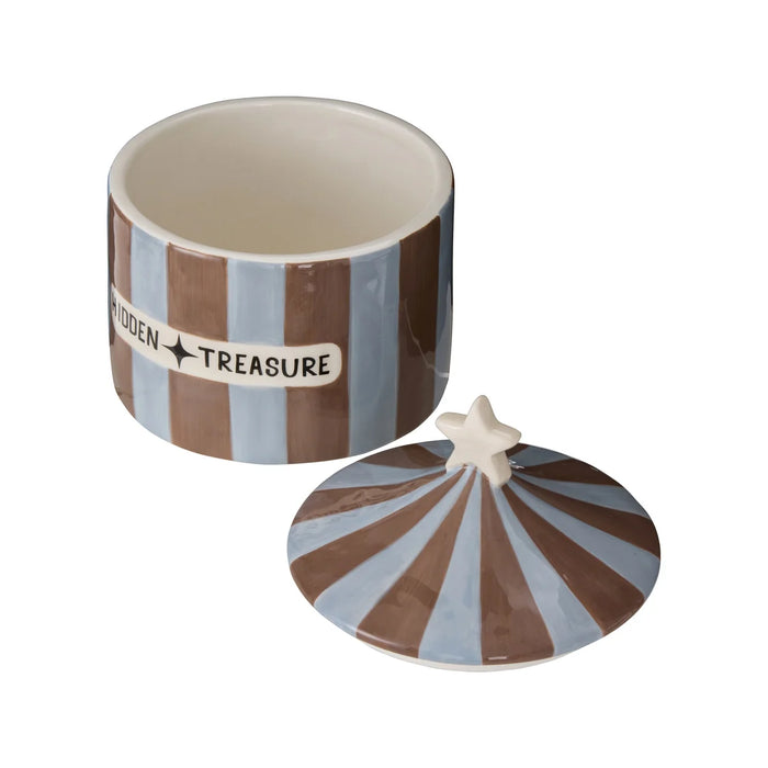 Emporium Hidden Treasure Cannister Blue & Brown