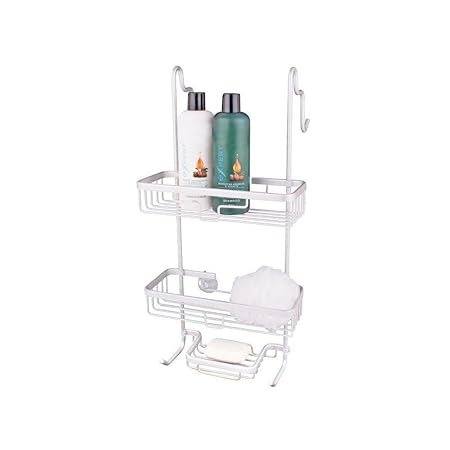ALUMINIUM OVER THE DOOR SHOWER CADDY 28 X 12 X 59CM