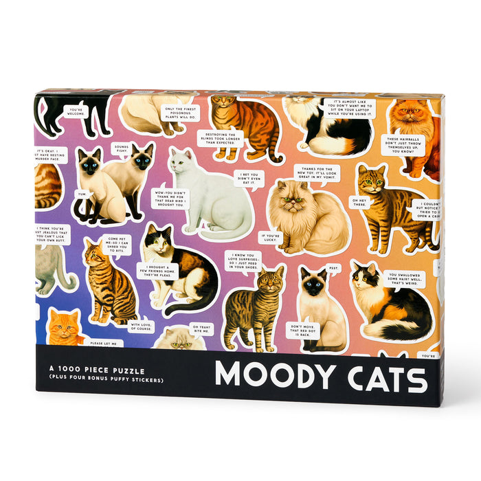 Brass Monkey Moody Cats Puzzle - 1000pc Multi-Coloured