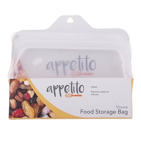 SILICONE SMALL 330ML FOOD STORAGE BAG WHITE