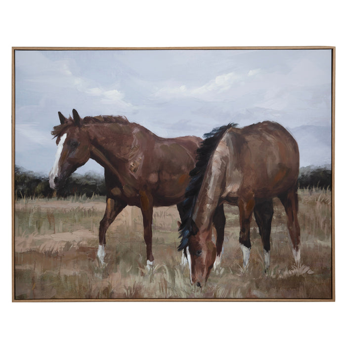 Amalfi Chestnut Hand Painted Wall Art Brown