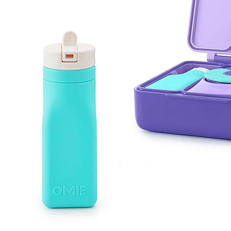 OMIEBOTTLE SILICONE DRINK BOTTLE TEAL