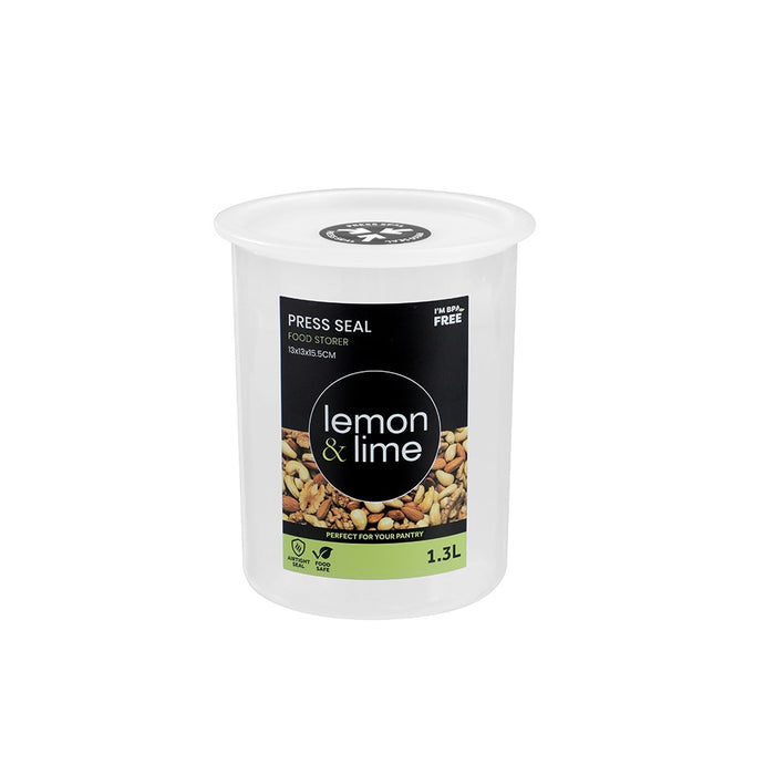 Lemon & Lime PRESS SEAL FOOD STORER 1.3L 13X13X15.5CM