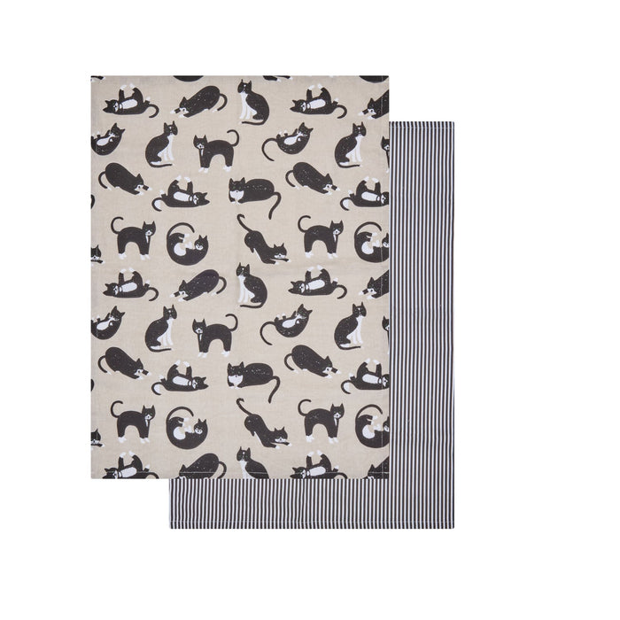 Davis & Waddell Whiskers Tea Towel Multi-Coloured