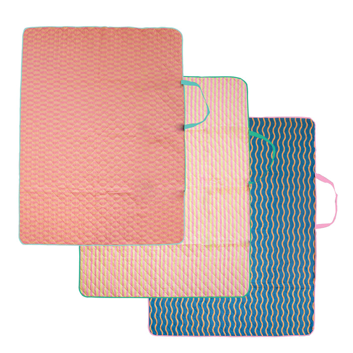 isGift Eclectic Summer - Folding Picnic Rug 3pcs Assorted