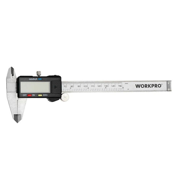 WORKPRO 150mm 6" Digital Vernier Caliper Stainless Steel Electronic Digital LCD Vernier Micrometer