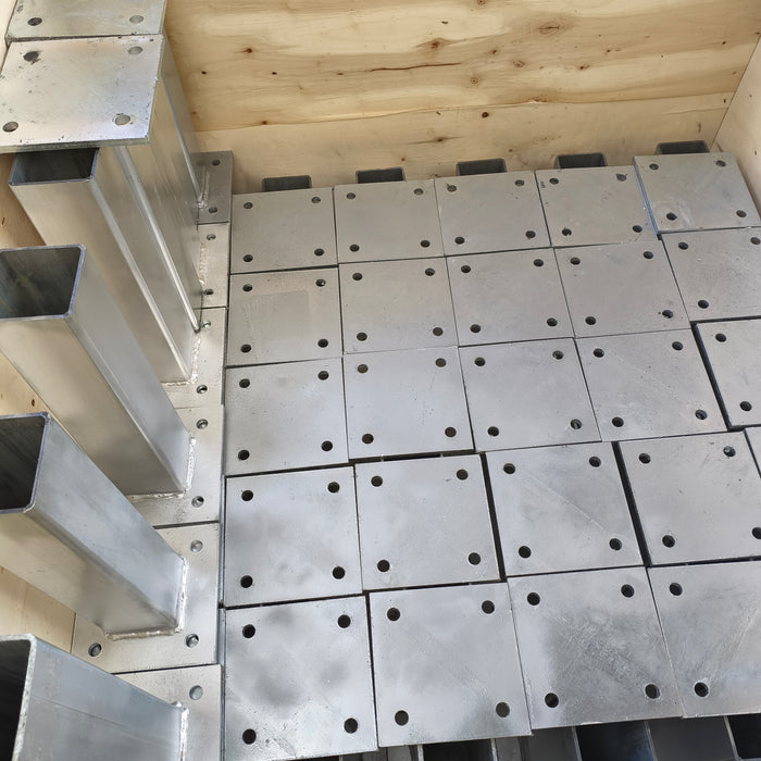 House Stump BOLT DOWN BASEPLATE SUIT 75mm, 89mm & 100mm POST (2 HOLES)