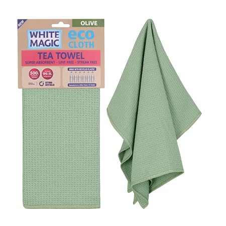 Tea Towel Single Olive