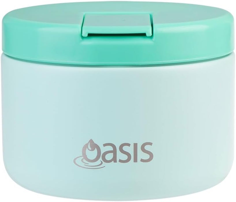 Oasis Stainless Steel Double Wall Insulated Food Flask with Quick Release Lid 300 ml - Mint
