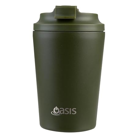 CERAMIC LINED S/S D/WALL INS. COFFEE CUP 360ML FOREST GREEN