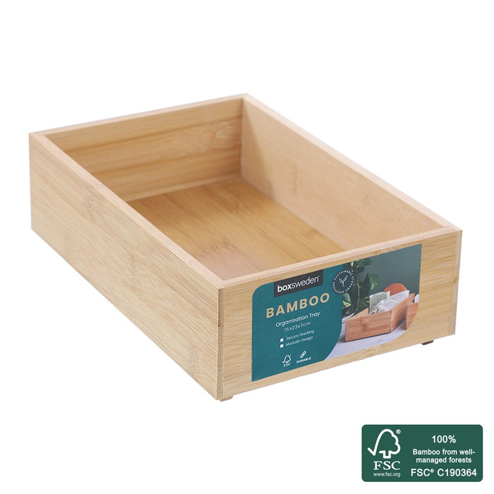 Boxsweden Organisation Tray 15X23X7Cm?Bamboo *Fsc100% Scs-Coc-009941